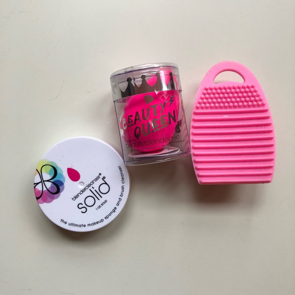 BRAND NEW Beauty Blender, Cleanser, + Scrub Pad